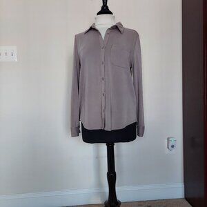 Max Studio shirt. Sz L. 61$% Modal, 33% Polyester 6% Spandex.